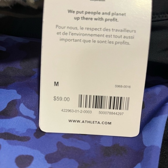 Athleta Freestyle Camo Small, cheeky coverage Sz M NWT - Picture 9 of 9